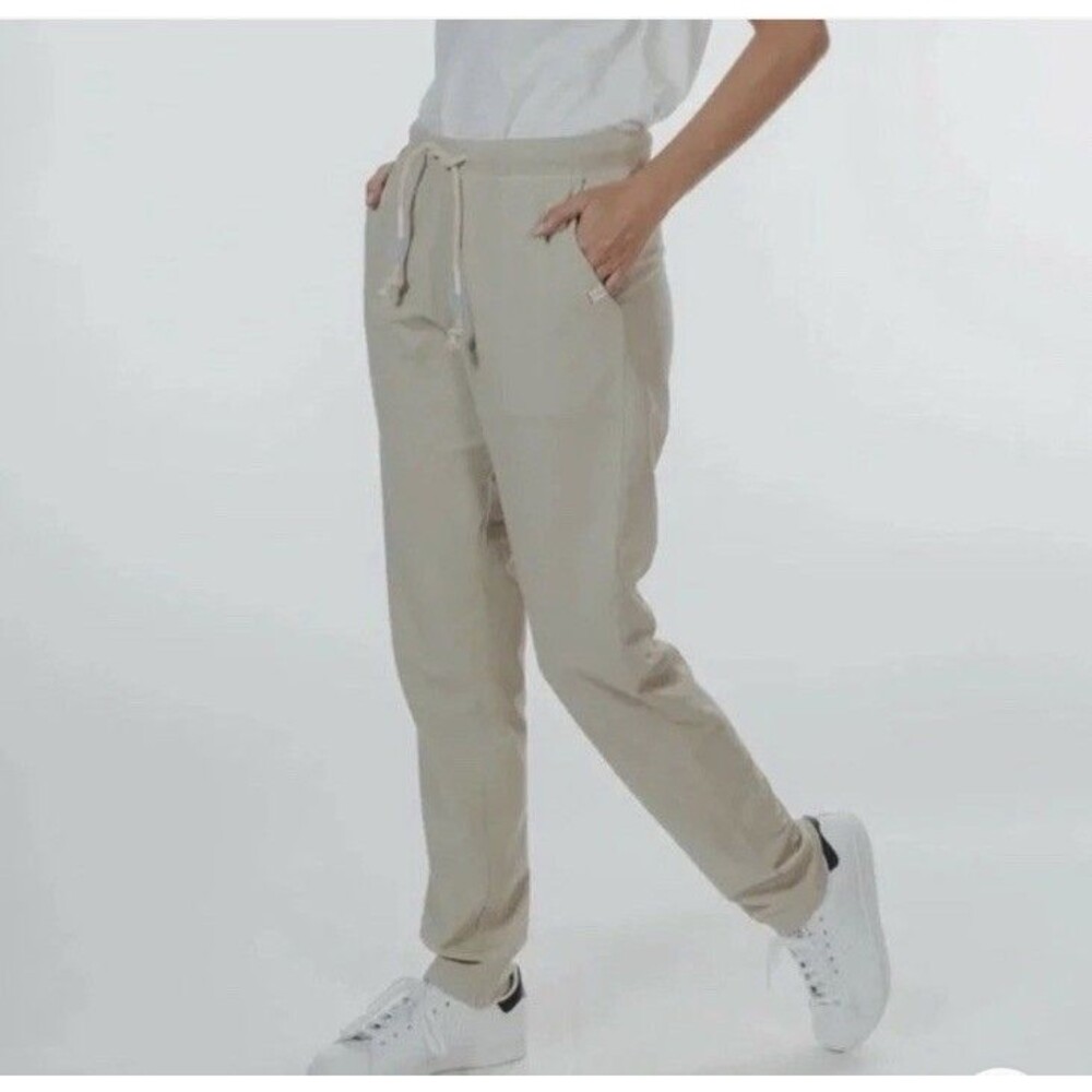 The Normal Brand Women's Classic Terry Looped Sweatpant Cream Sz M
